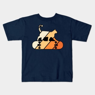 Cat Skatebaorder Trick Primo Kids T-Shirt